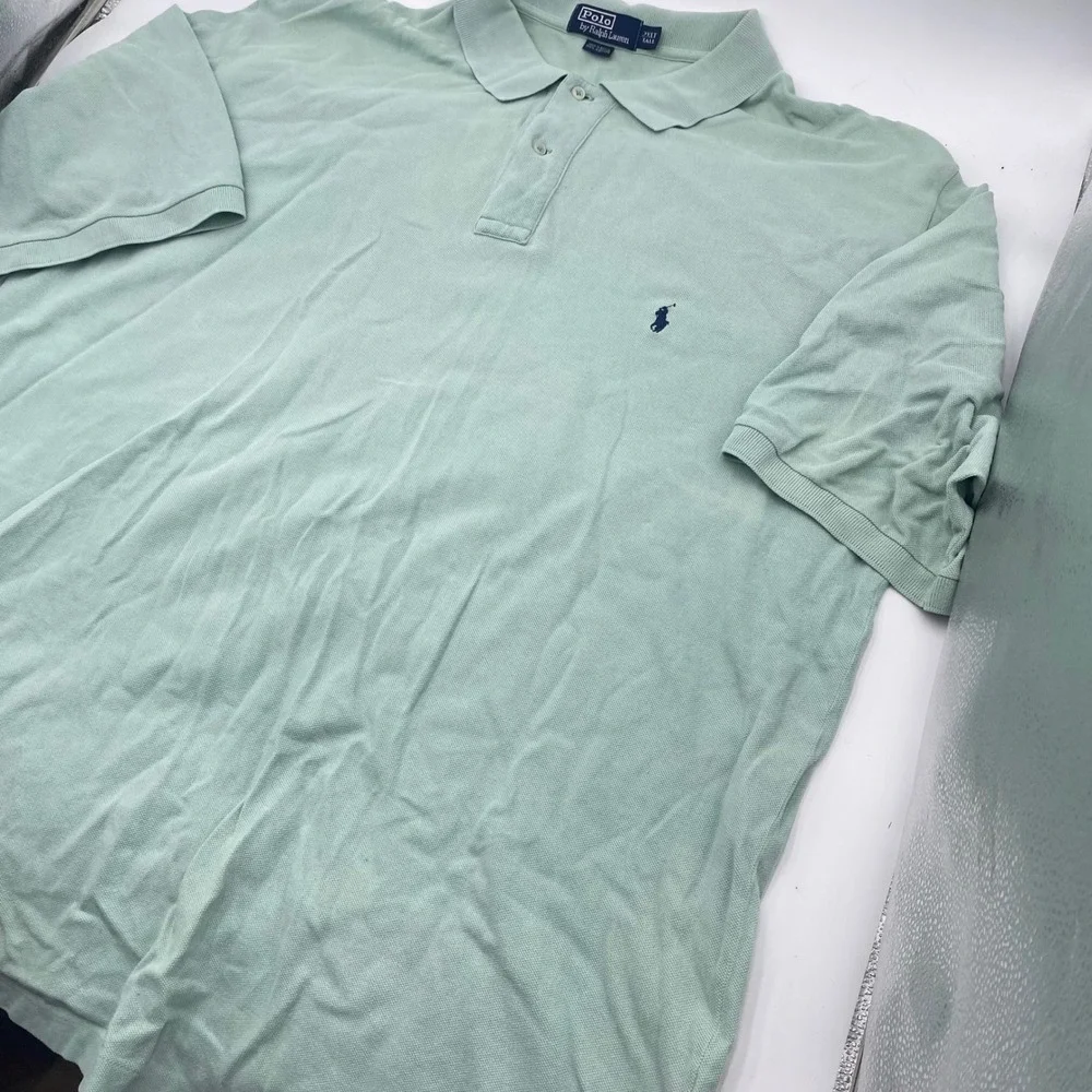 Polo Ralph Lauren Classic Fit Pique Polo Shirt Mens 2XLT Mint Green Cotton Pony